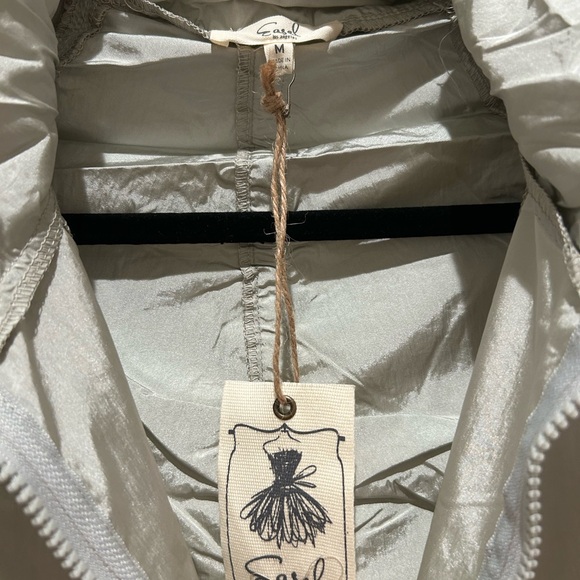 EASEL Parachute Women's Lt Gray Windbreaker Bomber Jacket Size M - Picture 2 of 5